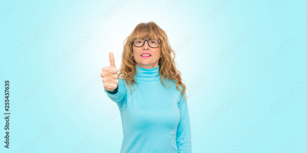 Fototapeta premium isolated woman waving in positive attitude