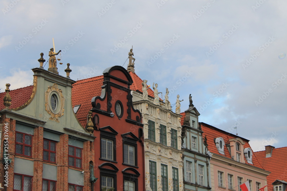 Architecture of the old town Gdansk Poland