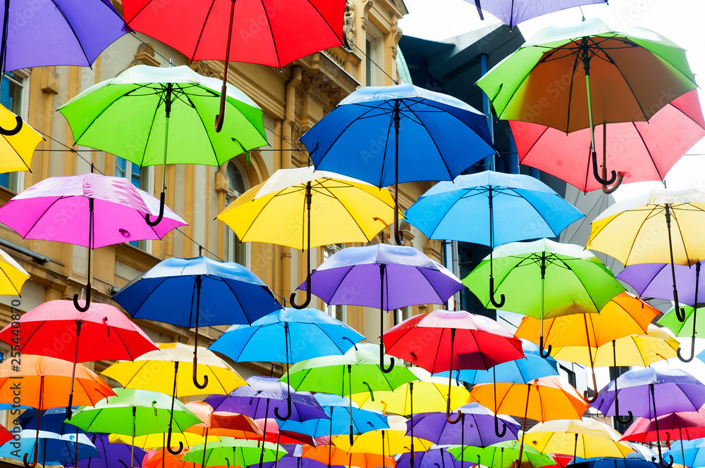 Colorful umbrellas background. Colorful umbrellas