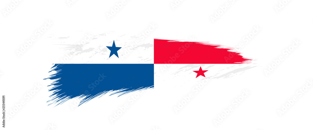 Fototapeta Flag of Panama in grunge brush stroke.