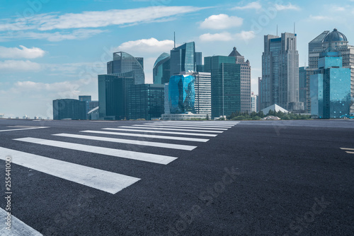 Road surface and sky cloud landscape..