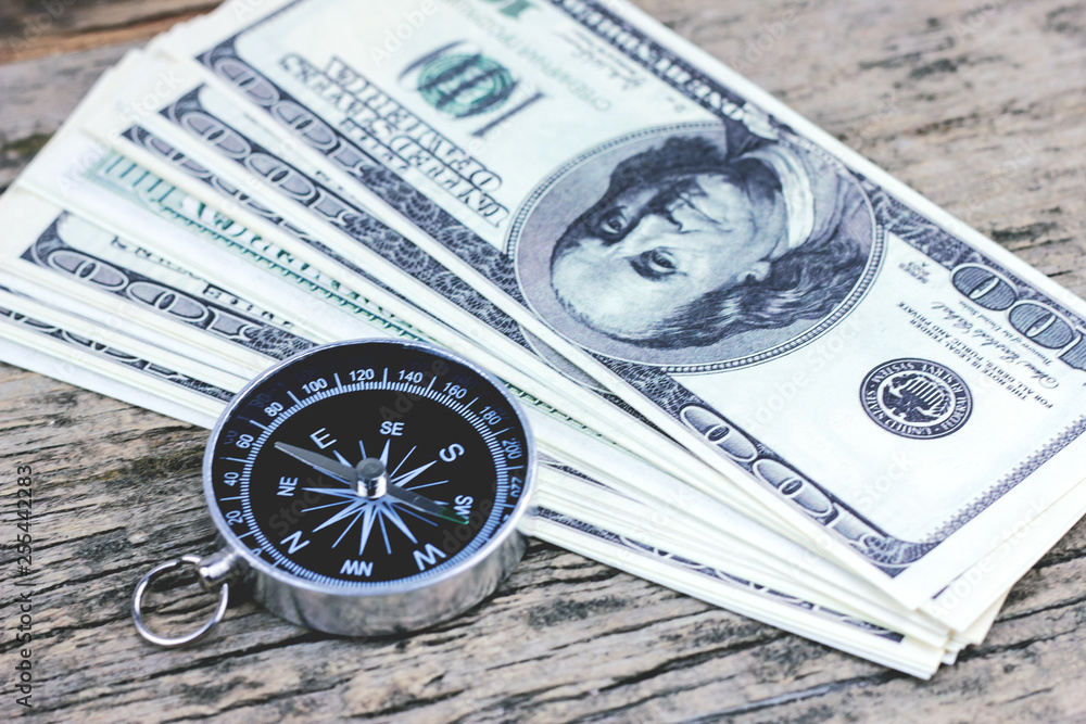 Direction of financial concept . Direction of financial concept .