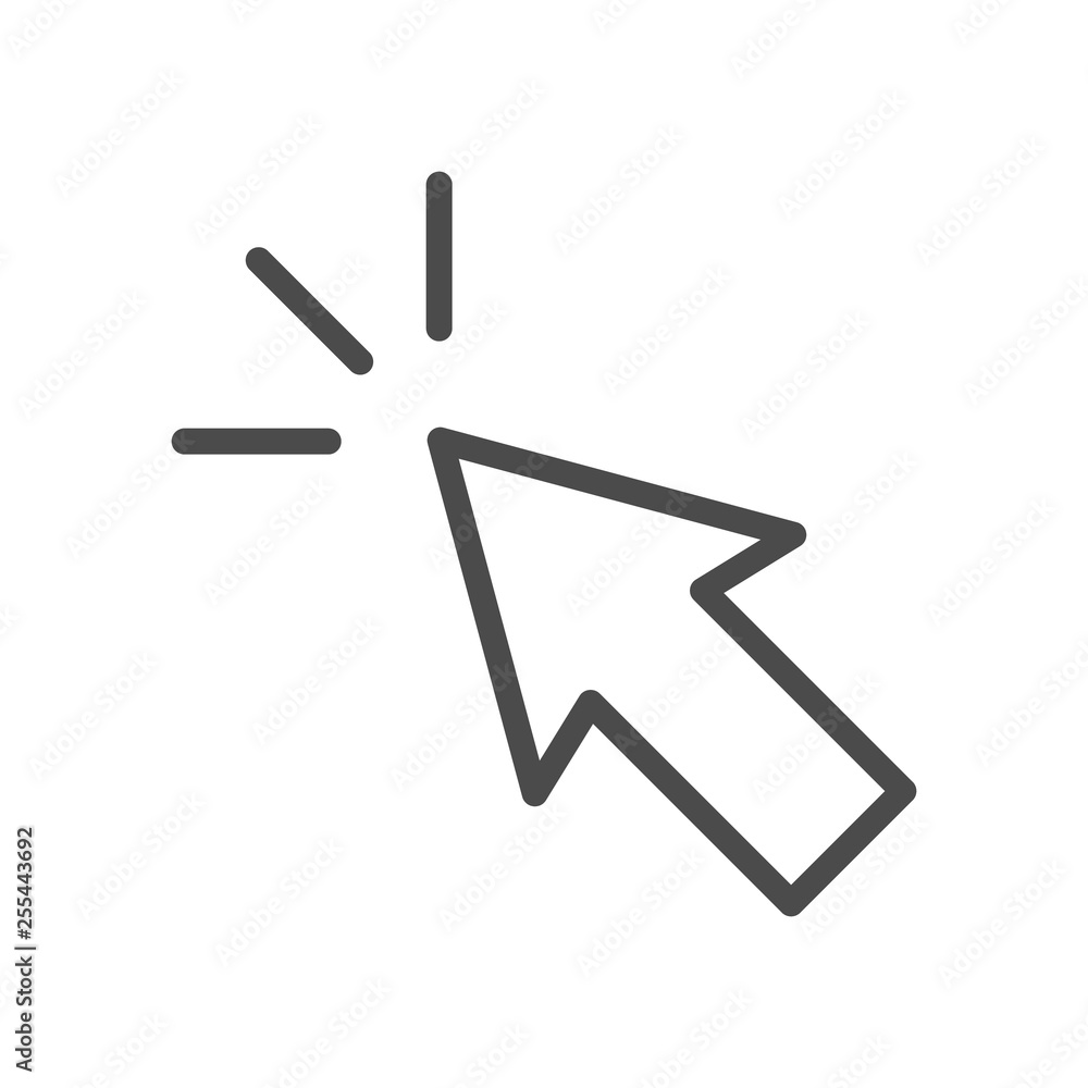 Click vector icon, cursor symbol. Modern, simple flat vector illustration for web site or mobile app Click vector icon, cursor symbol. Modern, simple flat vector illustration for web site or mobile app