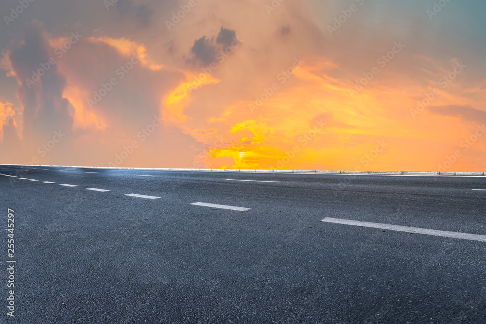 Road surface and sky cloud landscape.. Road surface and sky cloud landscape..