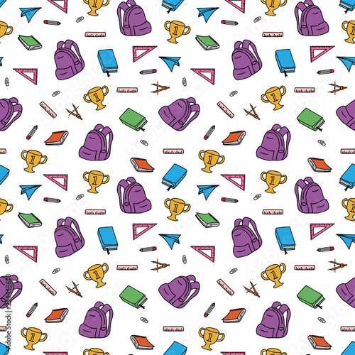 Cartoon doodle pattern of s...