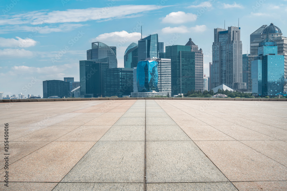 Air highway asphalt road and office building of commercial building in modern city Air highway asphalt road and office building of commercial building in modern city