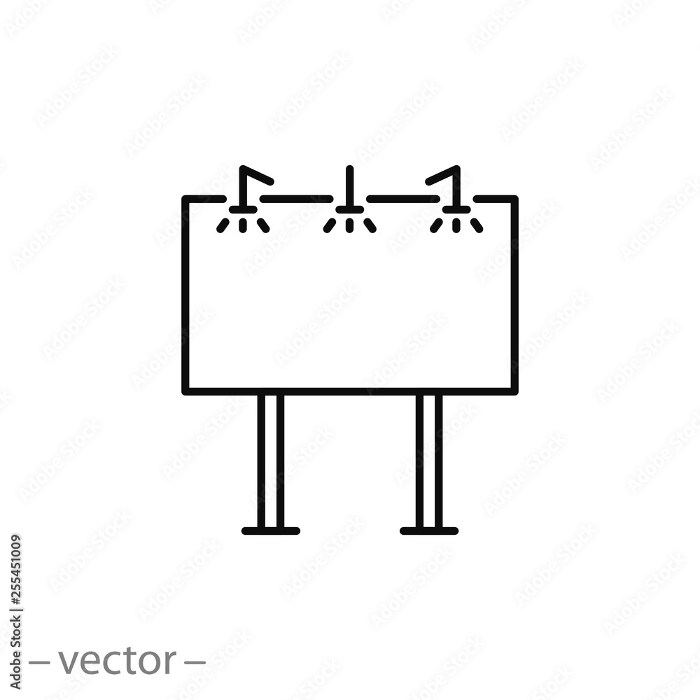 Obraz premium billboard advertising icon, outdoor advertising linear sign on white background - editable vector illustration eps10