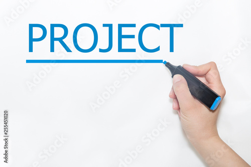 The word PROJECT text