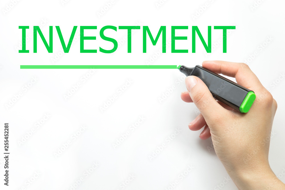 INVESTMENT word written INVESTMENT word written