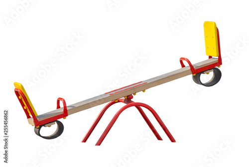 Colorful playground for children. Isolated on white