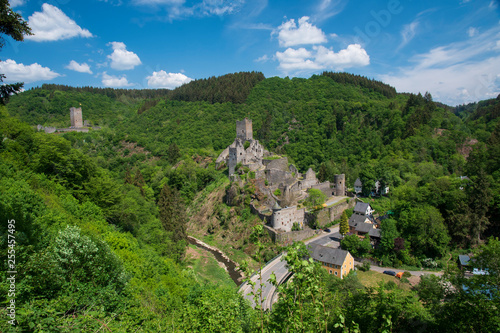 Blick auf die  Manderscheider (Eifel) Burgen photo