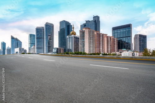 Urban Road  Highway and Construction Skyline..