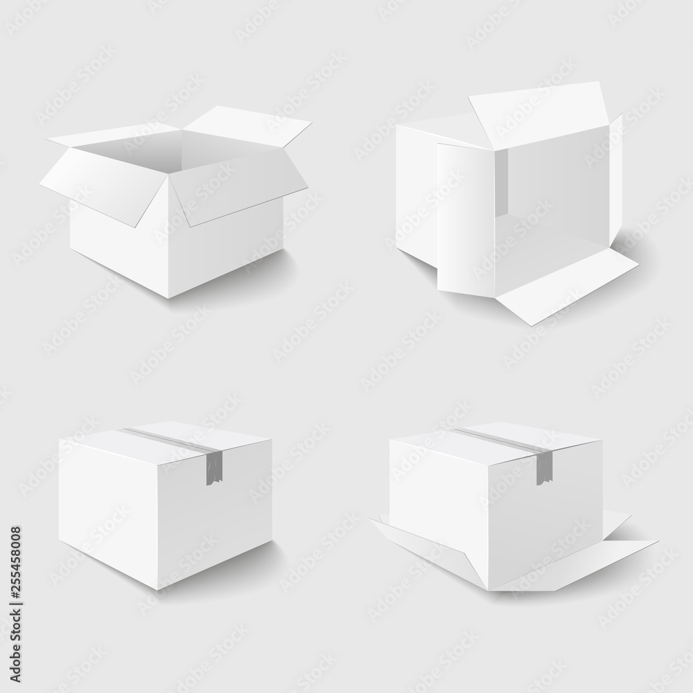 Empty white сarton boxes Empty white сarton boxes
