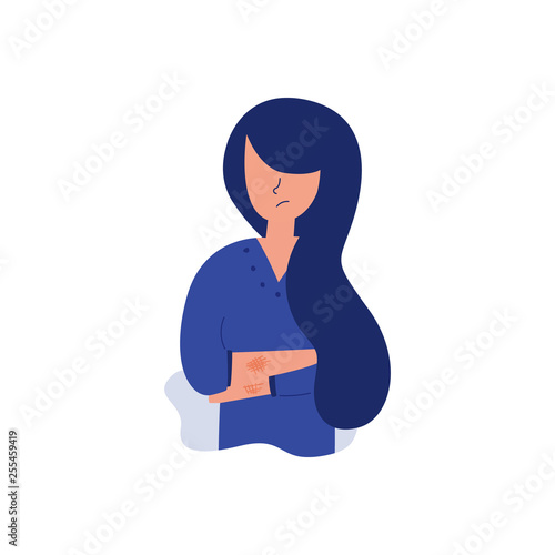 Vector flat illustration of seasonal allergy.