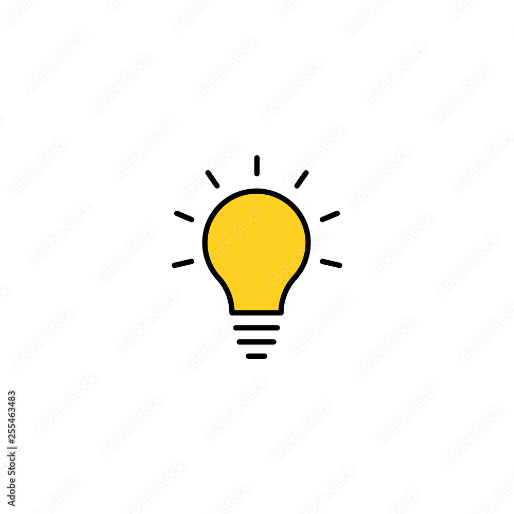 Light Bulb line icon vector, isolated on white background. Idea sign, solution, thinking concept. Lighting Electric lamp. Electricity, shine. Light Bulb line icon vector, isolated on white background. Idea sign, solution, thinking concept. Lighting Electric lamp. Electricity, shine.
