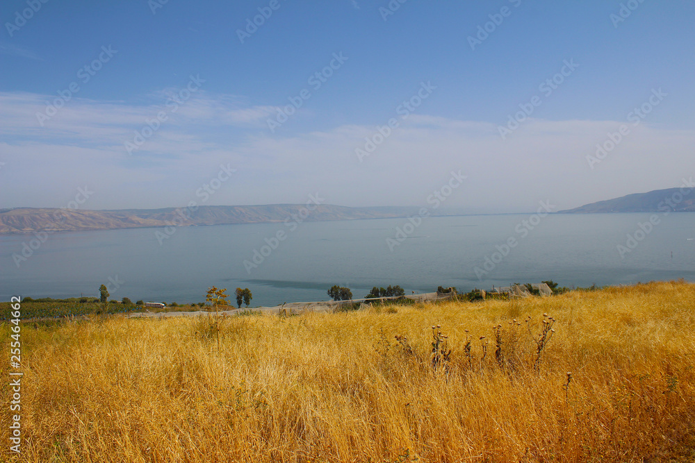 Φωτογραφία Mount of Beatitudes Church Of The Beatitudes with view on Sea of Galilee, Israel