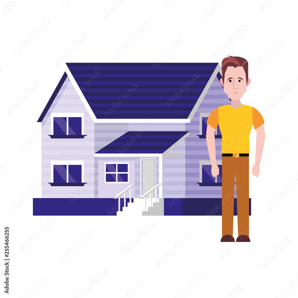 man standing near house man standing near house