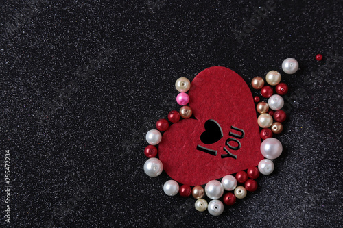 Frame of red hearts on Valentine's Day. Empty space for your text. White background