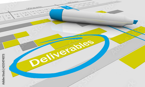 Φωτογραφία Deliverables Project To Dos Responsibilities Tracking Chart 3d Illustration
