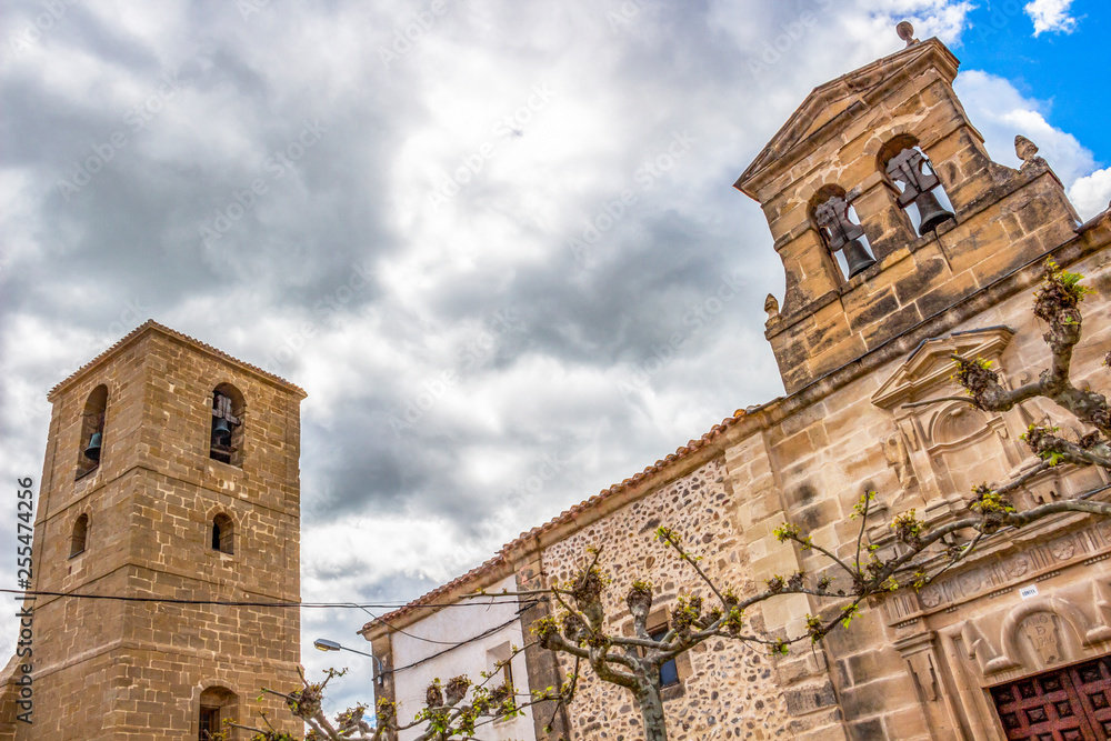 Hermitage of Santa Maria del Campo and Parish Church of San Pedro in Castildelgado, Burgos, Castilla y Leon, Spain on the Way of St. James, Camino de Santiago, details