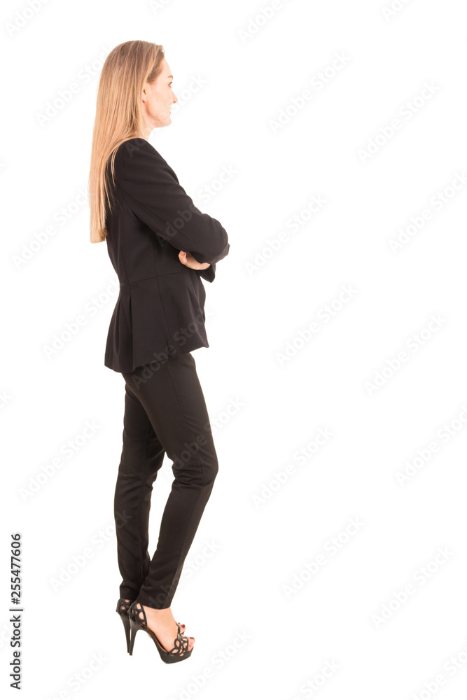 Portrait of smiling business woman isolated on white background Portrait of smiling business woman isolated on white background