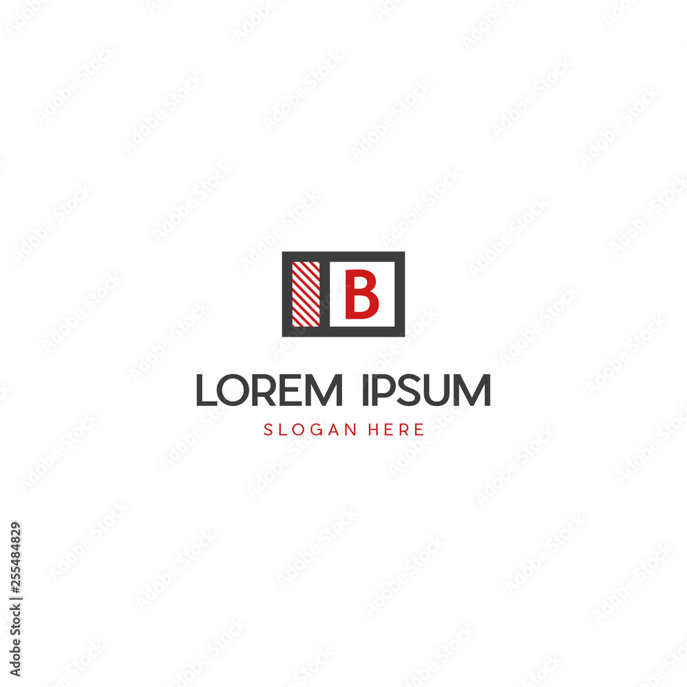 Letter B In Box Creative Design Logo
