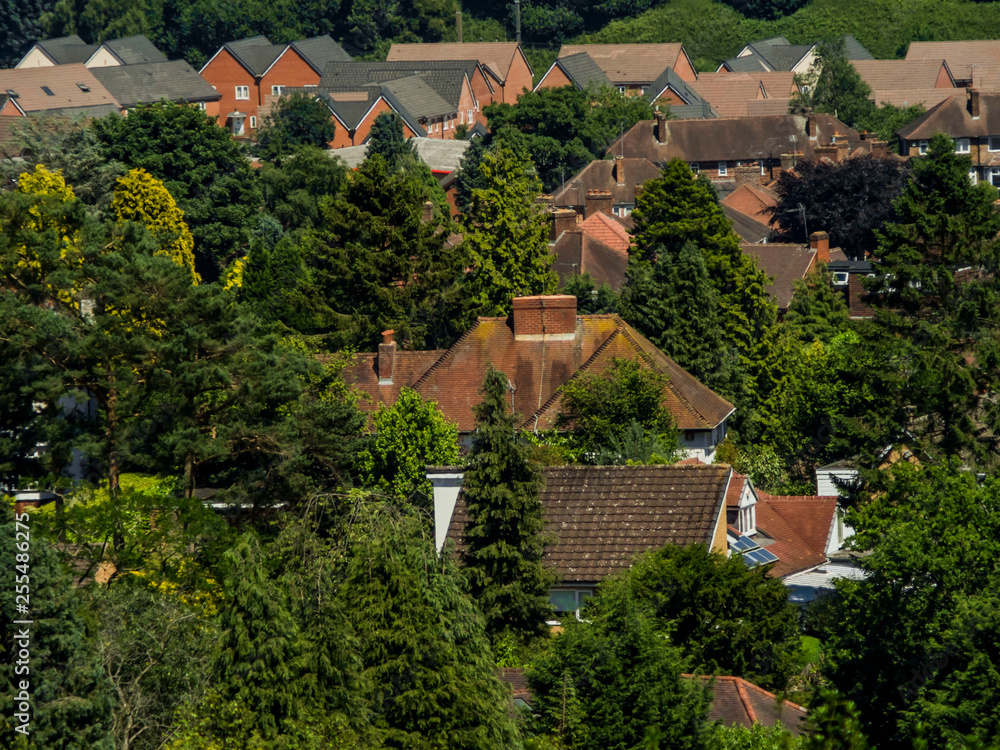 aerial view of english suburbs birmingham west mdlands uk aerial view of english suburbs birmingham west mdlands uk