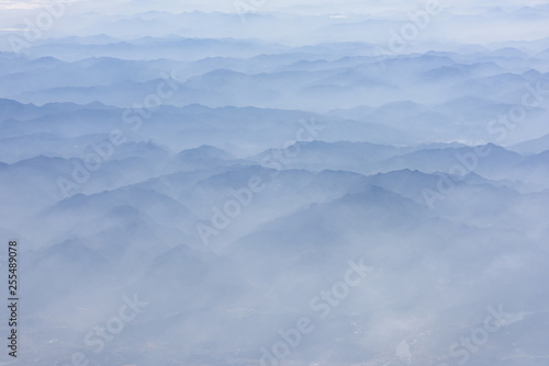 layers of mountain landscape