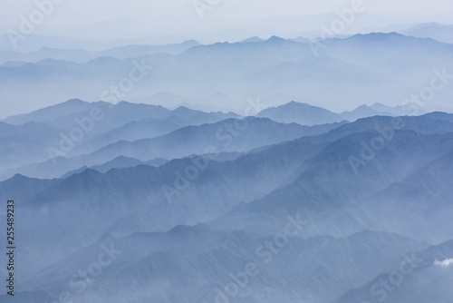 layers of mountain landscape