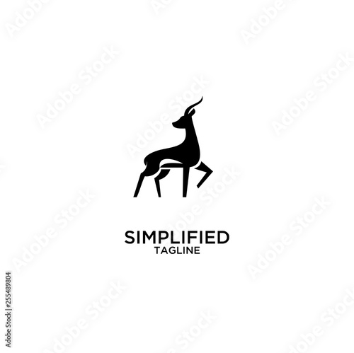 impala jump stylish logo icon designs vector