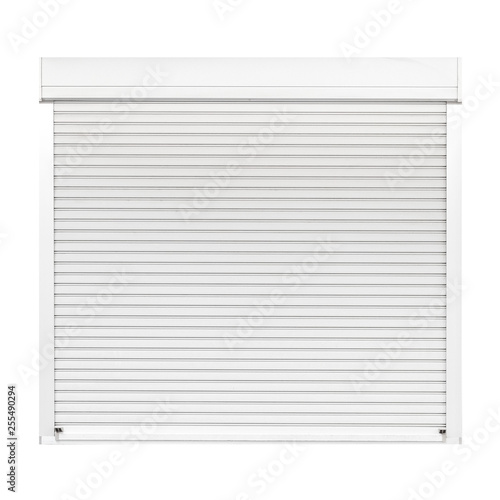 White metal shutter window isolated on white background