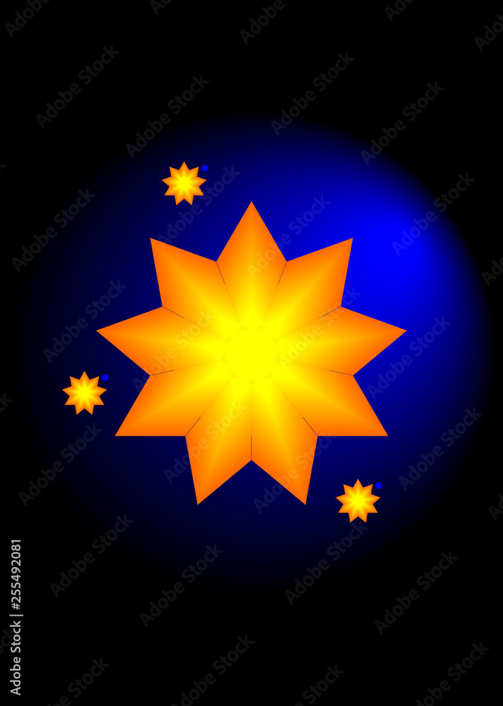 star on black background star on black background