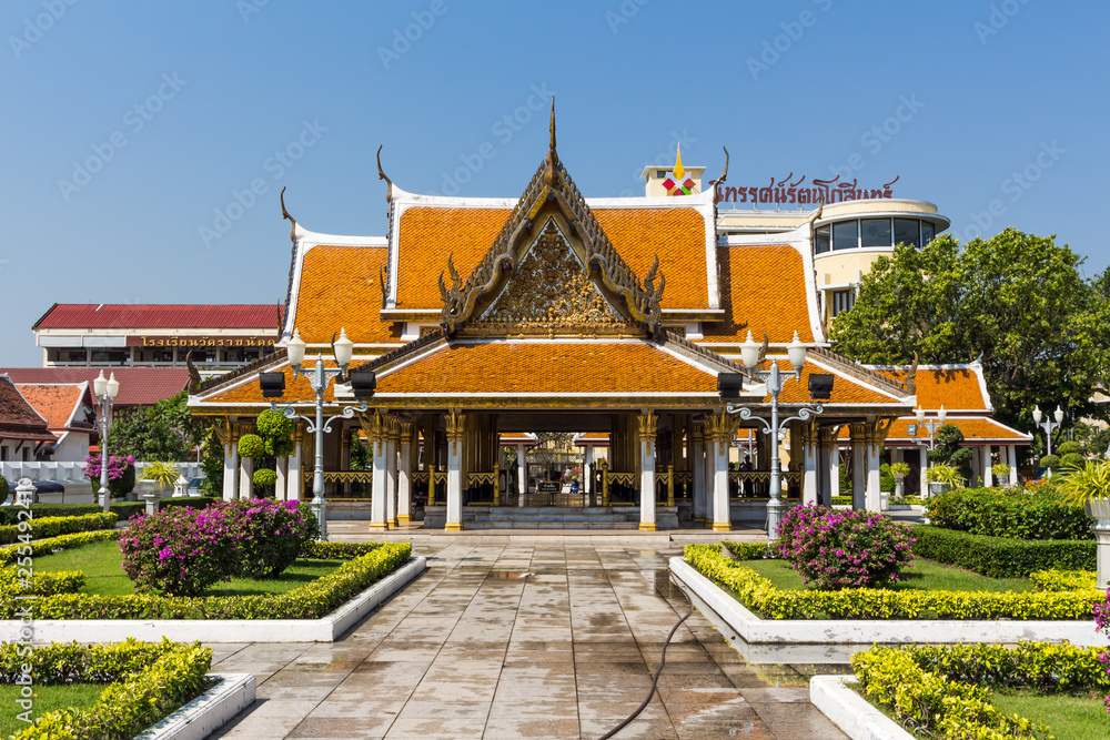 Measuring door, Thai temple at bangkok thailand.