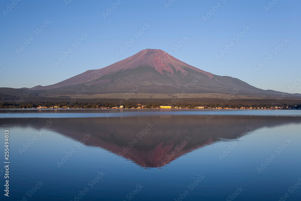Mt.Fuji and Yamanaka lake in summer
