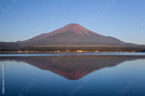 Mt.Fuji and Yamanaka lake in summer