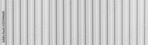 Panorama of White Corrugated metal texture surface