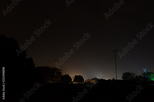 Obraz na plátne city in the dark without electricity in venezuela blackout