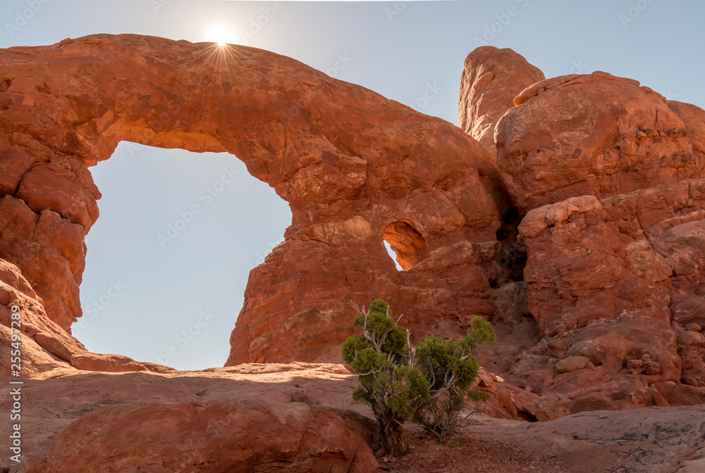 Arch and Sun in Arches National Park