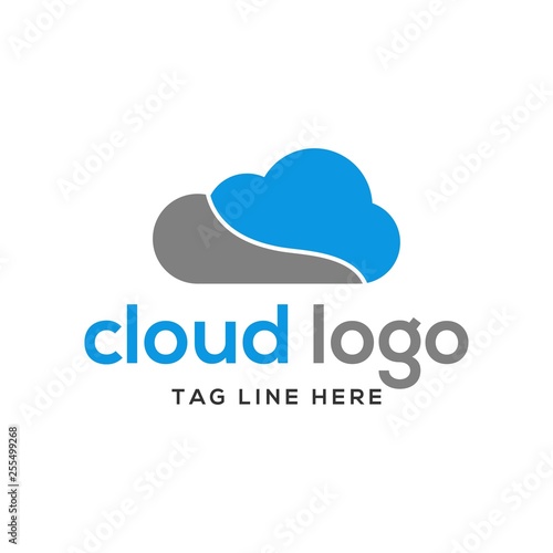 cloud logo design vector
