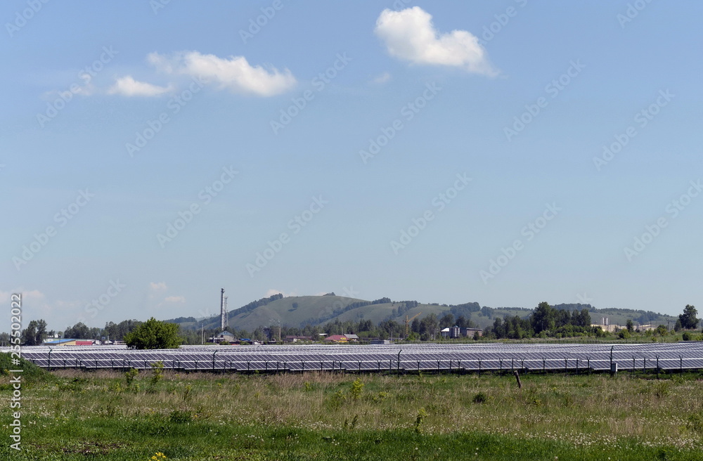 Solar station on heterostructural modules in the Mayminsky district of the Republic of Altai