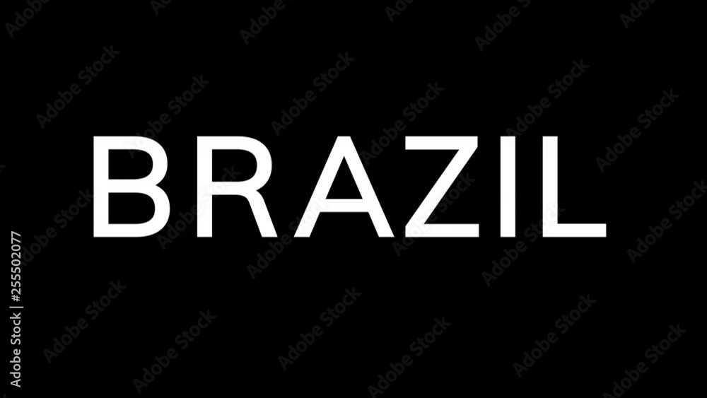 From the Glitch effect arises country name BRAZIL. Then the TV turns off. Alpha channel Premultiplied - Matted with color black From the Glitch effect arises country name BRAZIL. Then the TV turns off. Alpha channel Premultiplied - Matted with color black