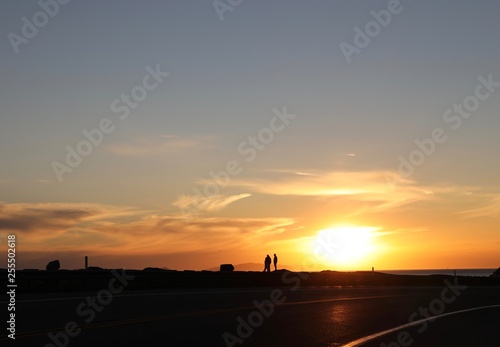 sunset on Pacific Coast Highway