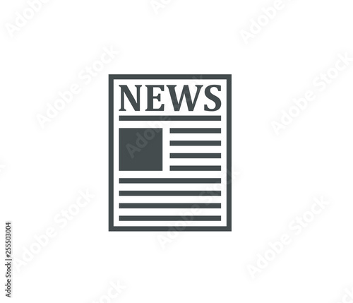 Modern newspaper icon vector template 