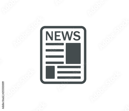 Modern newspaper icon vector template 
