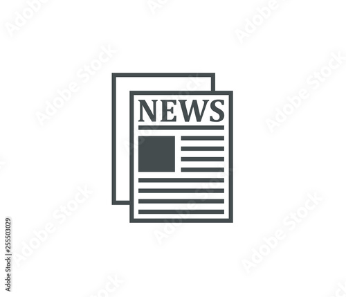 Modern newspaper icon vector template 