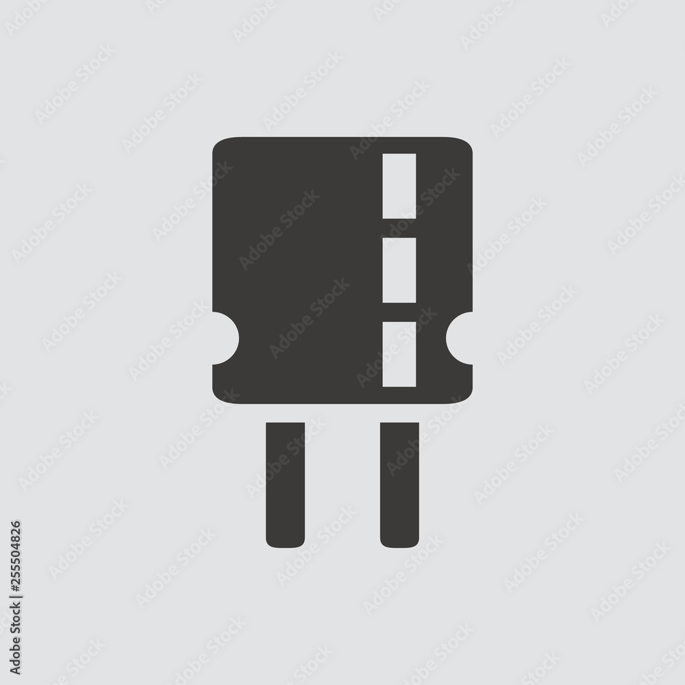 Capacitor icon isolated of flat style. Vector illustration. Capacitor icon isolated of flat style. Vector illustration.
