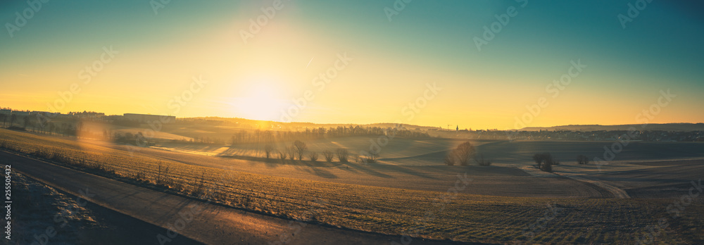 Sunrise Panorama of a franconian Landscape