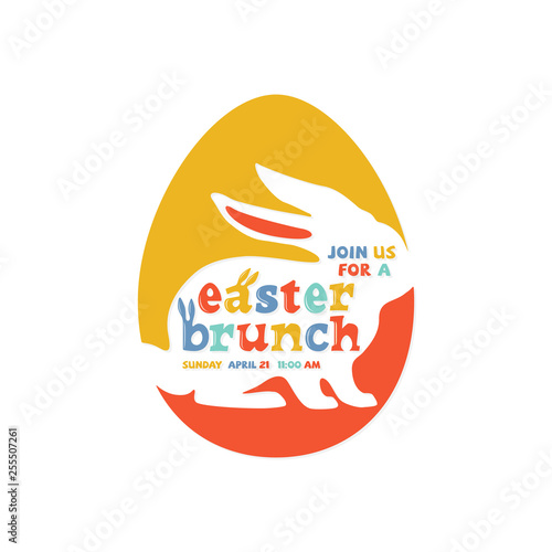 Colorful easter brunch lettering