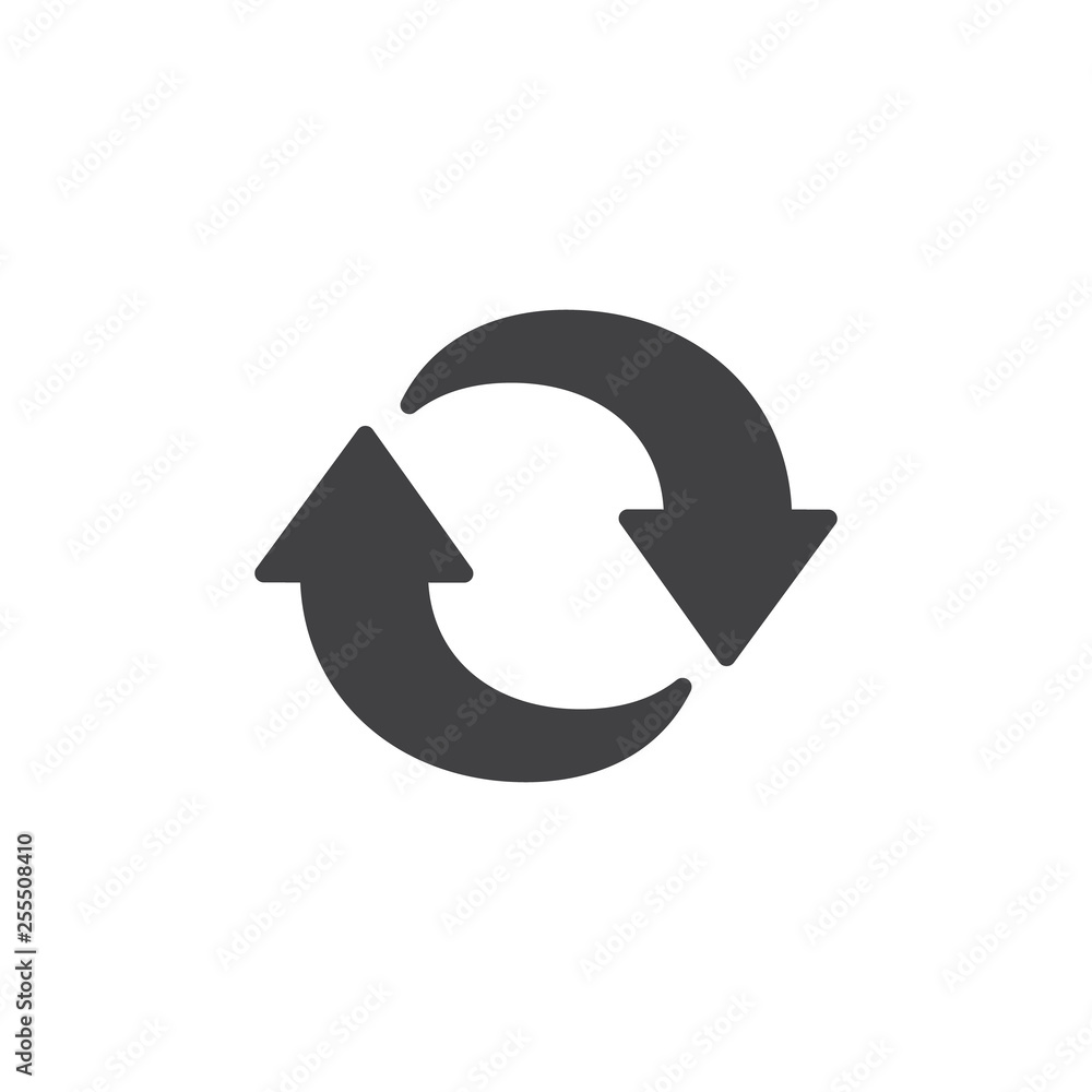 Synchronization arrows vector icon. filled flat sign for mobile concept and web design. Refresh rotate arrow glyph icon. Symbol, logo illustration. Pixel perfect vector graphics Synchronization arrows vector icon. filled flat sign for mobile concept and web design. Refresh rotate arrow glyph icon. Symbol, logo illustration. Pixel perfect vector graphics