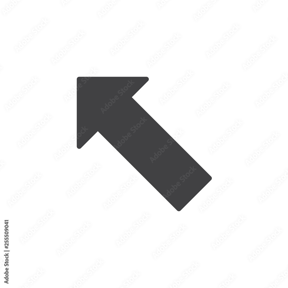 Diagonal arrow up vector icon. filled flat sign for mobile concept and web design. Upward arrow glyph icon. Symbol, logo illustration. Pixel perfect vector graphics Diagonal arrow up vector icon. filled flat sign for mobile concept and web design. Upward arrow glyph icon. Symbol, logo illustration. Pixel perfect vector graphics